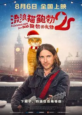 流浪猫鲍勃2：鲍勃的礼物，温情治愈流浪汉，这暖心故事你看了吗？